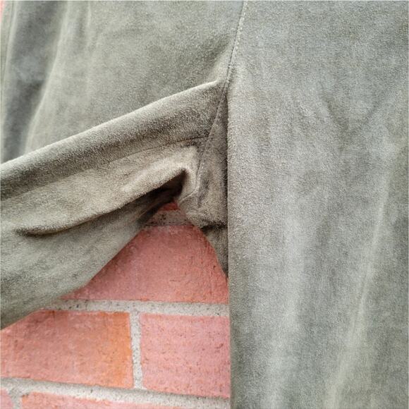 Theory Ima Sintra Fatigue Olive Suede Leggings size 8 - Picture 5 of 9